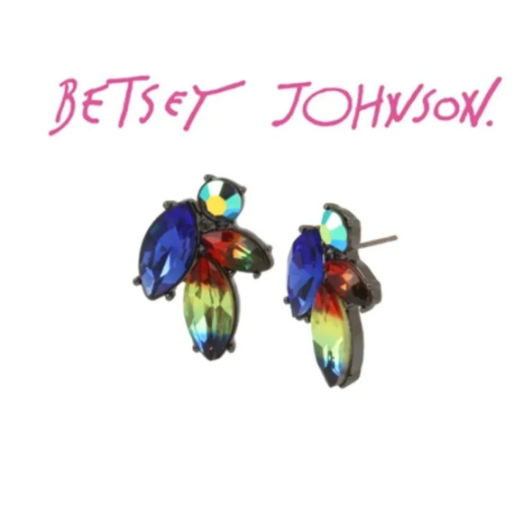 🆕 Betsey Johnson Shake It Off Cluster Earrings - Picture 1 of 2